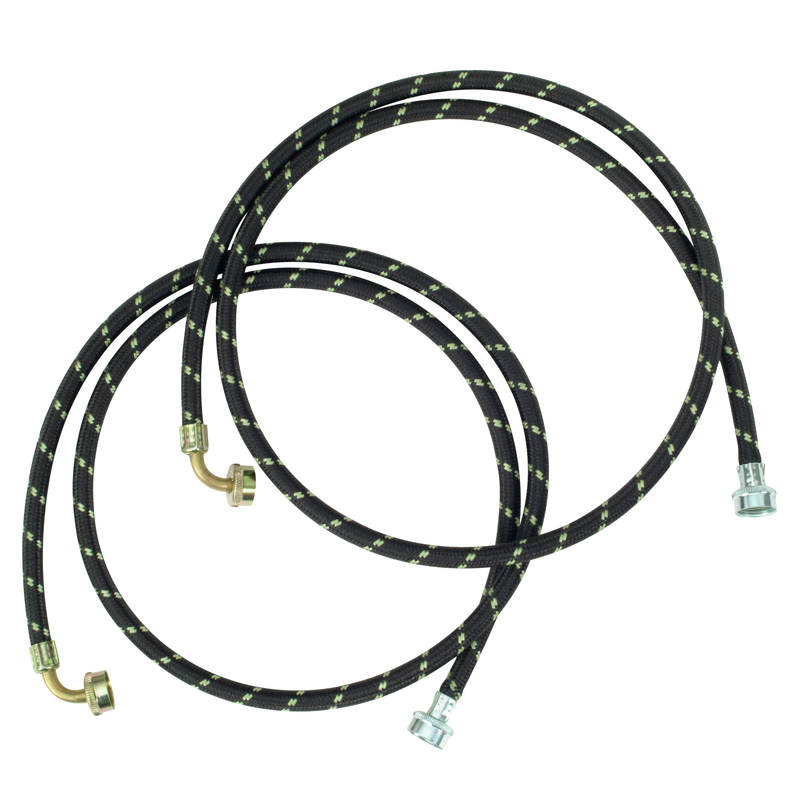 Whirlpool 6’ Nylon-Braided Deluxe Washer Fill Hoses - 8212638RP