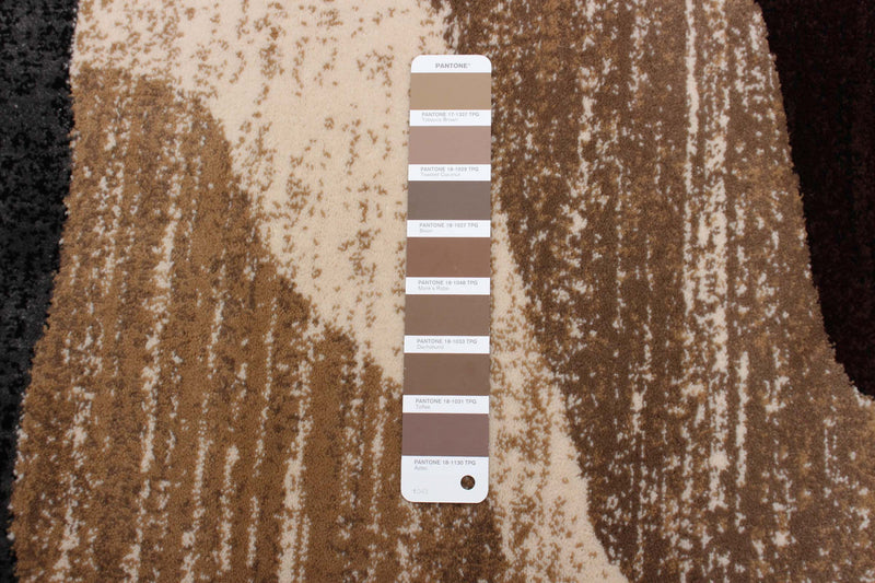 Mayoree Brown, Beige & Black Area Rug - 5'3\" X 7'3\" 