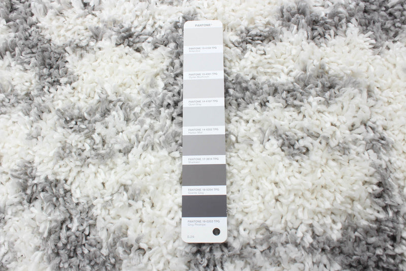 Helma Urban Cream, Light Grey Shag 6'7\" X 9'6\" Area Rug