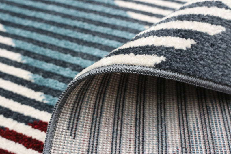 Kors Blue Machine Washable Area Rug - 3'0\" x 5'0\"