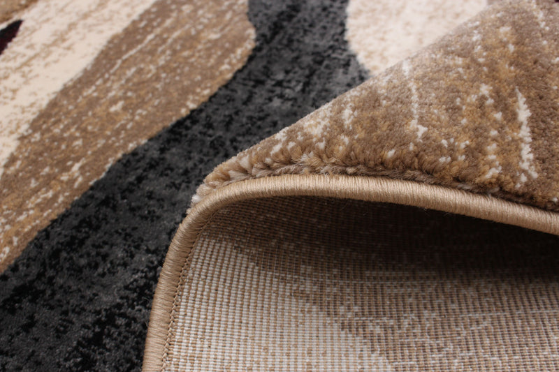 Mayoree Brown, Beige & Black Area Rug - 5'3\" X 7'3\" 