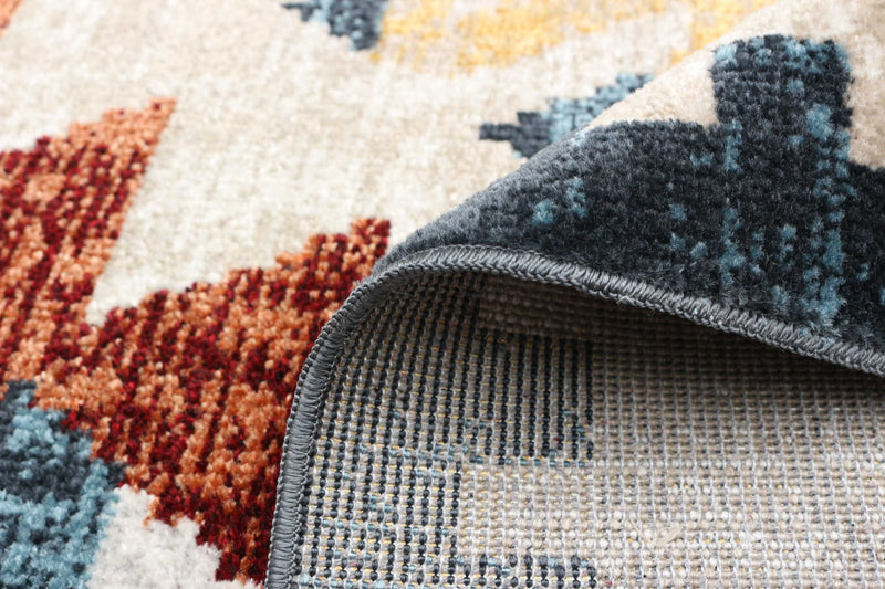 Mosaic Taupe/Copper Machine Washable Area Rug - 3'0\" x 5'0\"