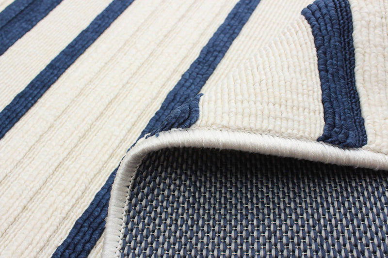 Talya Blue-Ivory 6'7\" x 9'6\" Area Rug