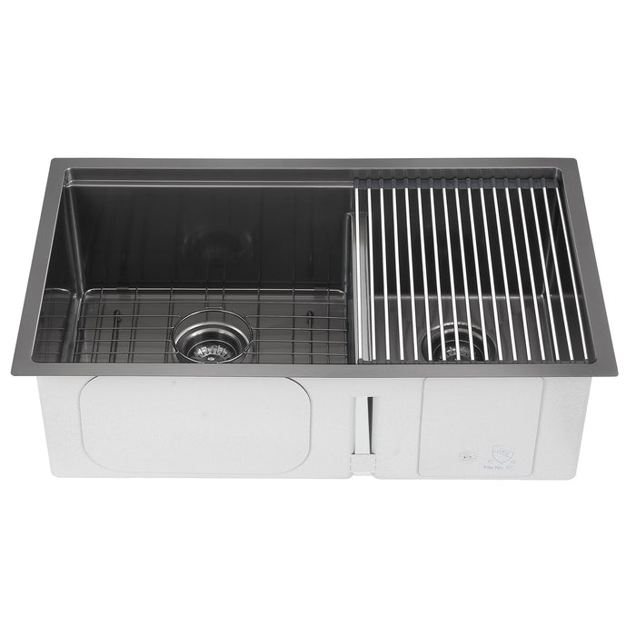 Ancona 32\" 60/40 Undermount Kitchen Sink - AN-3358