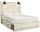 Abby Platform Side Storage Bed with LED Lights & USB Ports, White - Queen Size