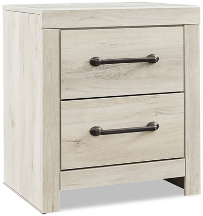 Abby Nightstand - {Rustic}, {Industrial} style Nightstand in White {Engineered Wood}