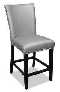 Cami Counter-Height Dining Chair with Velvet Fabric - Grey 