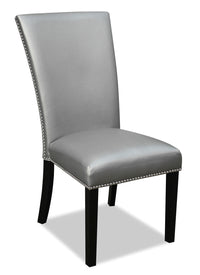 Cami Dining Chair with Velvet Fabric - Grey 