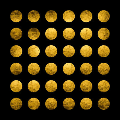 "Golden Spots Black" Giant Art 54x54 Wall Art