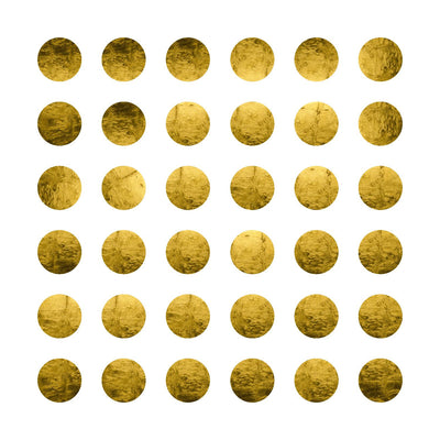 "Golden Spots White" Giant Art 72x72 Wall Art