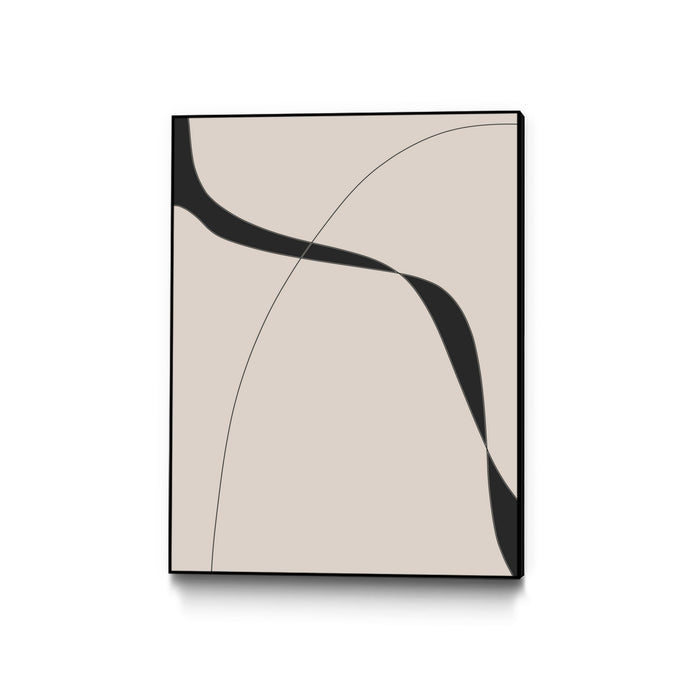 \"Black Shapes Ii\" Canvas Framed Black 18x24 Wall Art