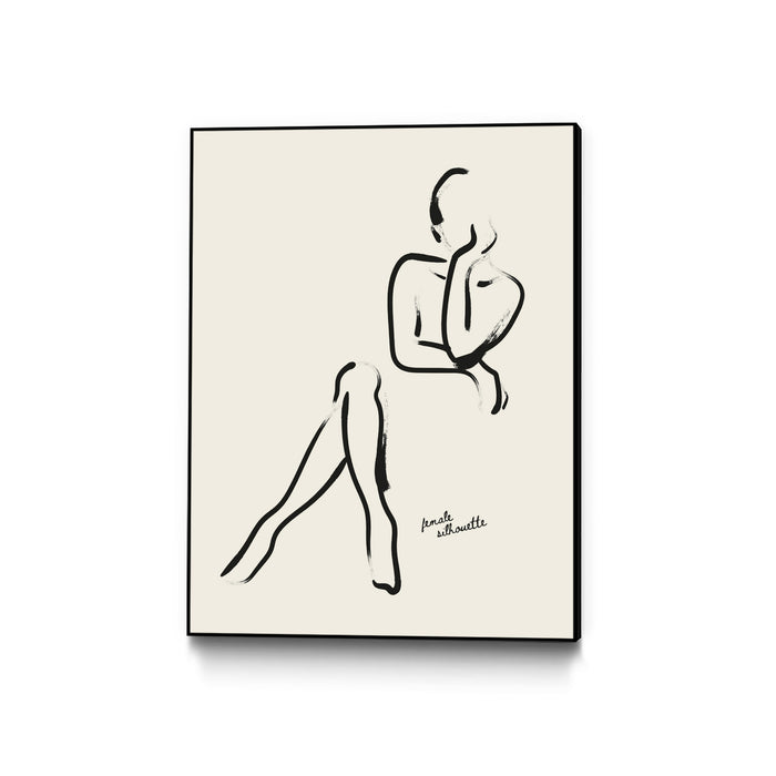 \"Nude\" Canvas Framed Black 30x40 Wall Art