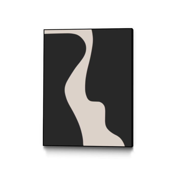 \"Black Shapes\" Canvas Framed Black 24x32 Wall Art