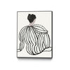 \"Grey Reflection\" Canvas Framed Black 24x32 Wall Art