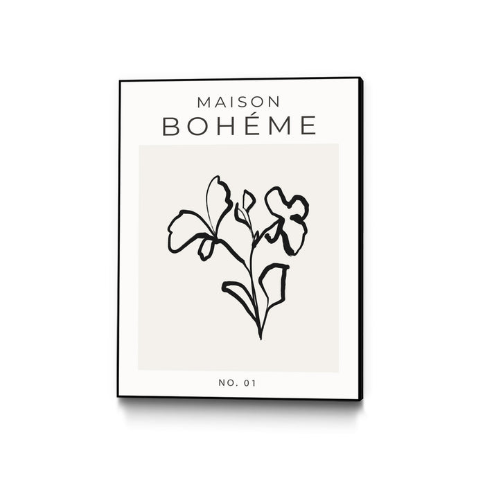 \"Maison Bohème No.1\" Canvas Framed Black 18x24 Wall Art