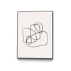 \"Simple Lines\" Canvas Framed Black 24x32 Wall Art
