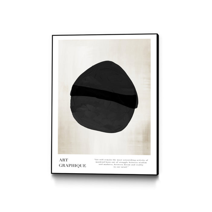 \"Art Graphique\" Canvas Framed Black 30x40 Wall Art