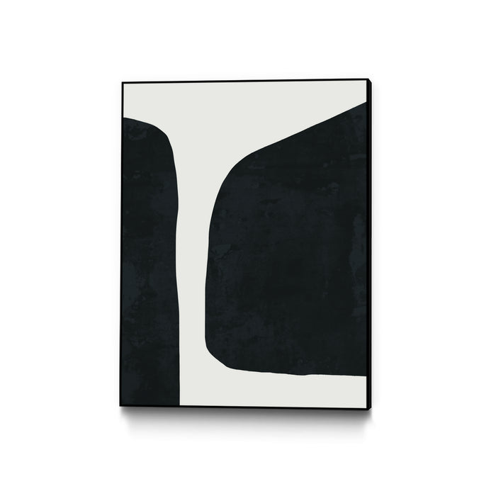 \"Black Abstract \" Canvas Framed Black 30x40 Wall Art