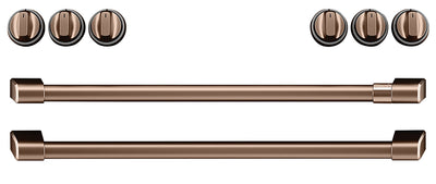 Café Electric Range Brushed Copper Knobs and Handles Set - CXFCEHKPMCU - Accessory Kit in Brushed Copper