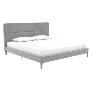 Cosmoliving Westerleigh King Upholstered Bed - Light Grey