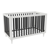 Little Seeds Rowan Valley Flint 3-in-1 Crib - White/Black 