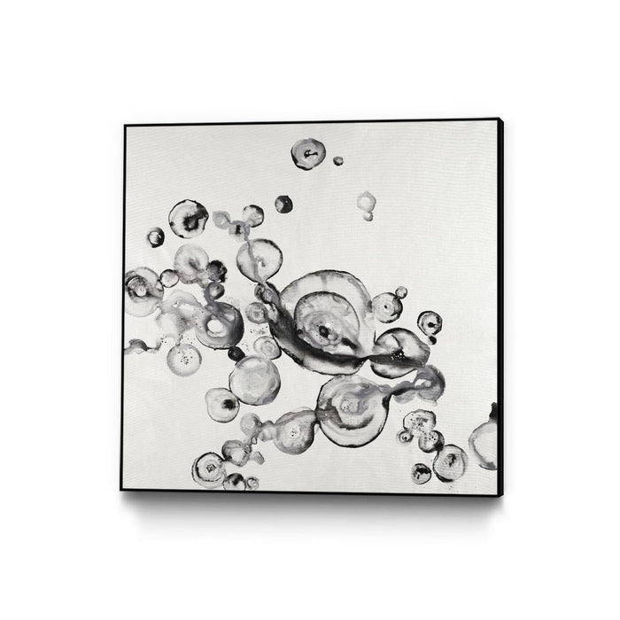 \"Transparent Onyx\" Canvas Framed Black 20x20 Wall Art