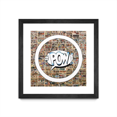 "Smoke Circus I" Matted and Framed Black 36x36 Wall Art