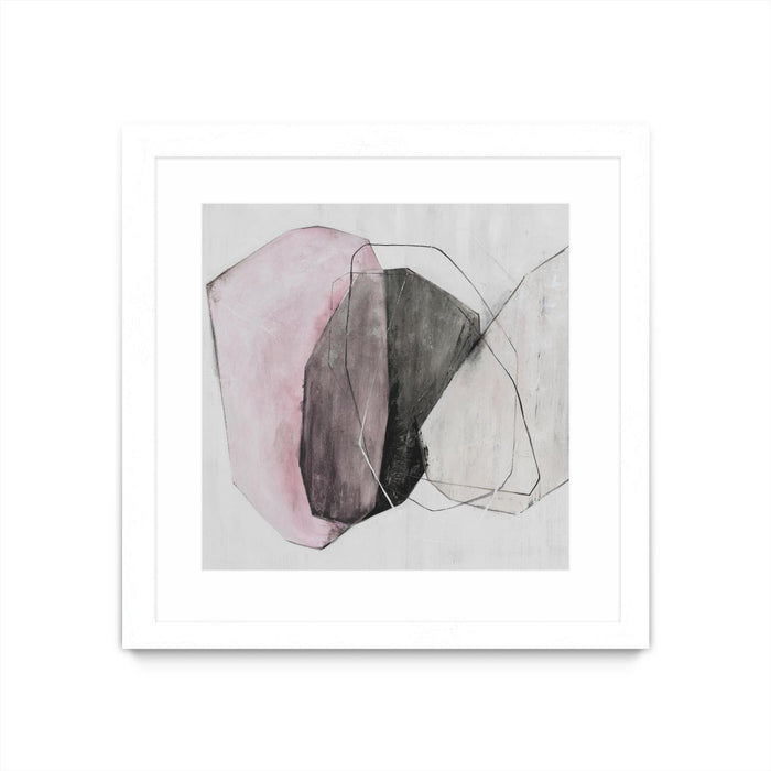 \"Tickled With Pink\" Matted and Framed White 30x30 Wall Art