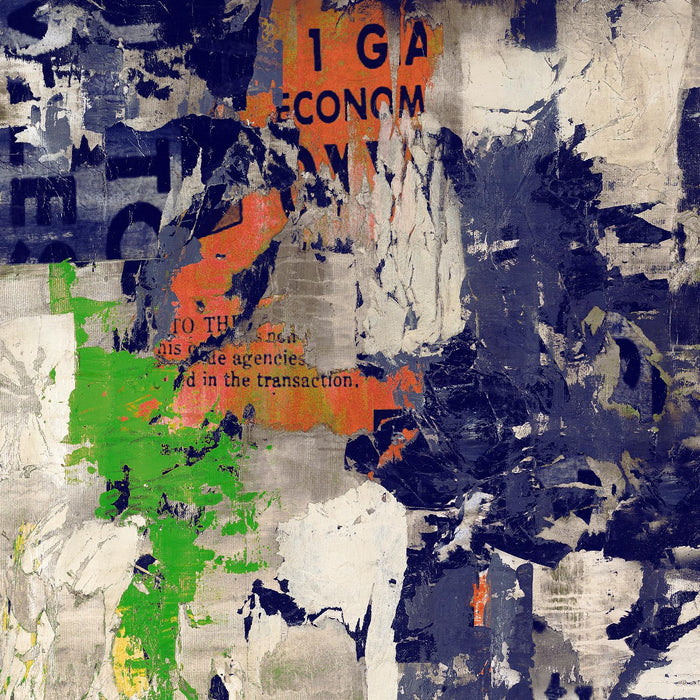 \"Economic Shift I\" Giant Art 54x54 Wall Art