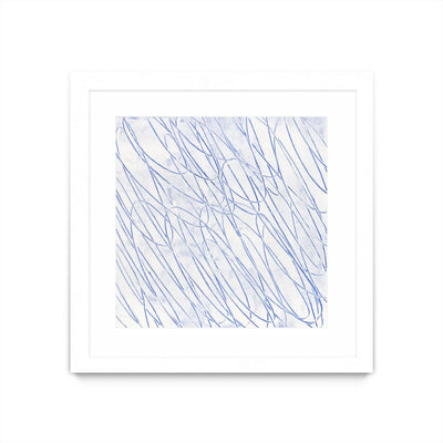 "Hula Ii" Matted and Framed White 30x30 Wall Art
