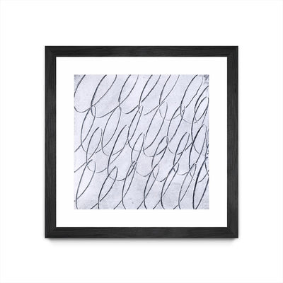 "Contemplating Style" Matted and Framed Black 30x30 Wall Art