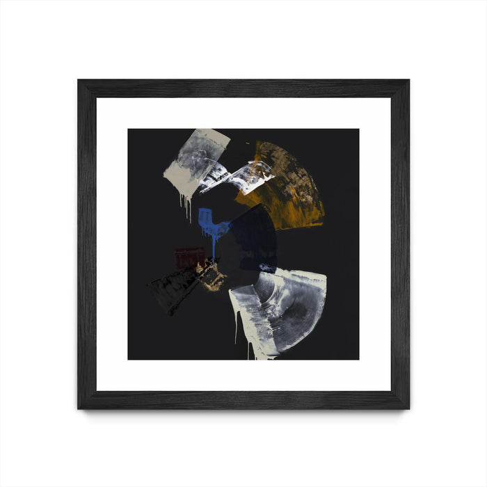 \"Luxurious Candor\" Matted and Framed Black 30x30 Wall Art