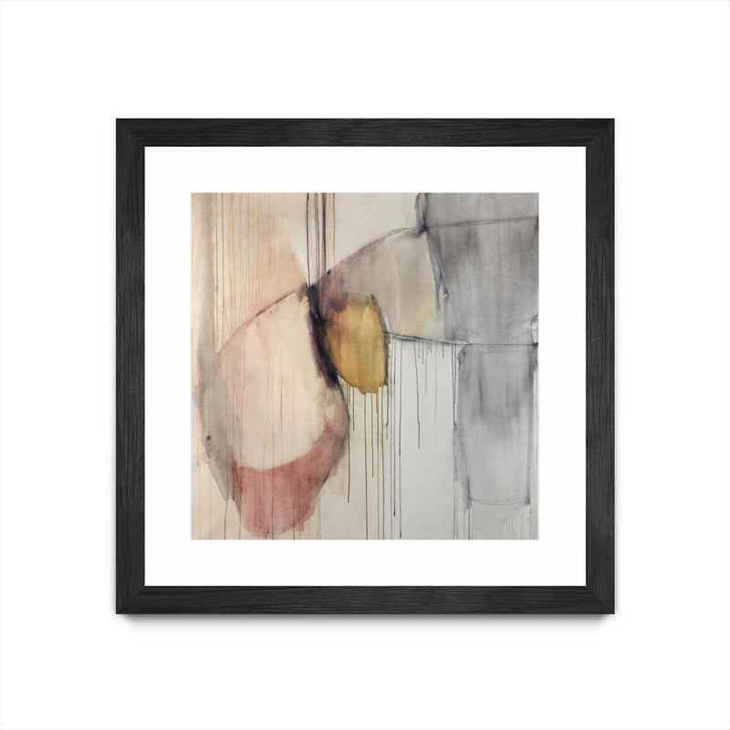 "Trapped Silence" Matted and Framed Black 30x30 Wall Art