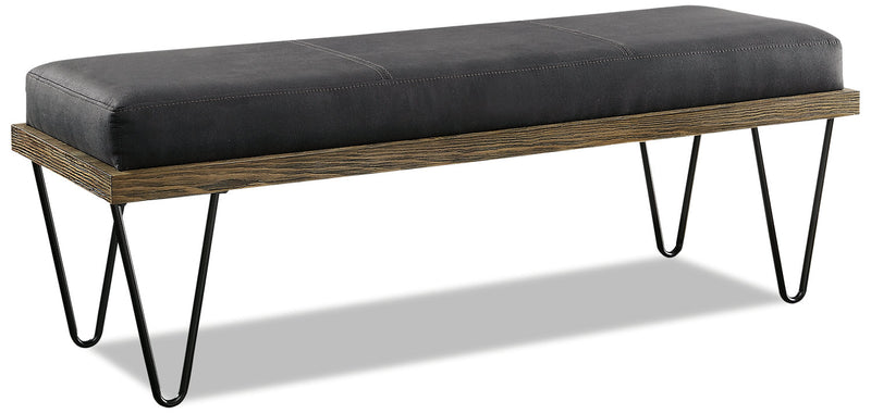 Enzo Bench - Modern style Bench in Charcoal Metal and MDF