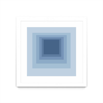 "After Josef J" Matted and Framed White 30x30 Wall Art