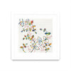 \"Rainbow Vines With Berries\" Matted and Framed White 30x30 Wall Art