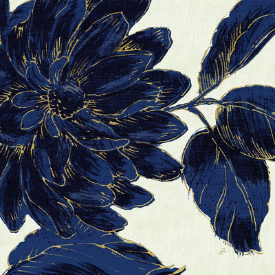 "Indigo Garden I" Giant Art 54x54 Wall Art