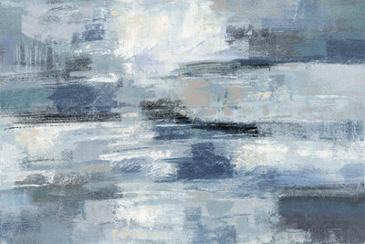 "Clear Water Indigo And Gray" Giant Art 72x48 Wall Art