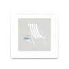 \"Serene Seaside Iii Tan\" Matted and Framed White 36x36 Wall Art