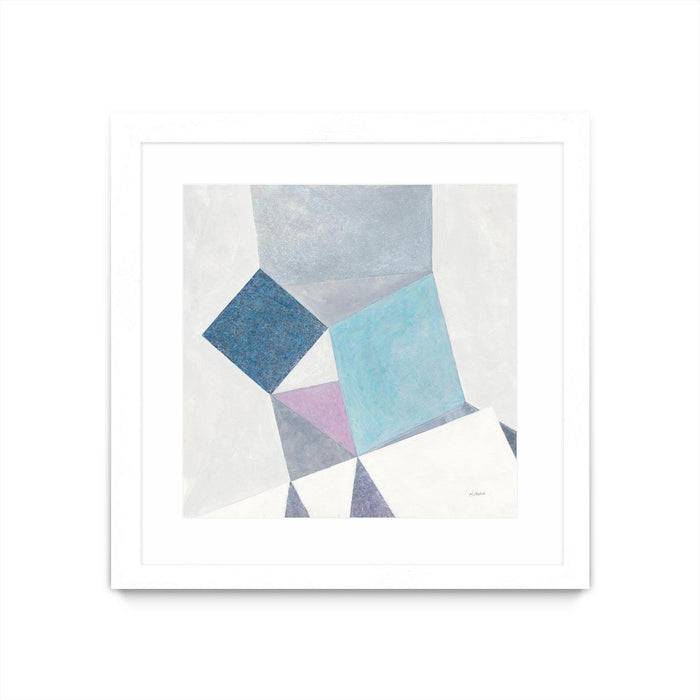 \"Bay Bridge V1\" Matted and Framed White 30x30 Wall Art