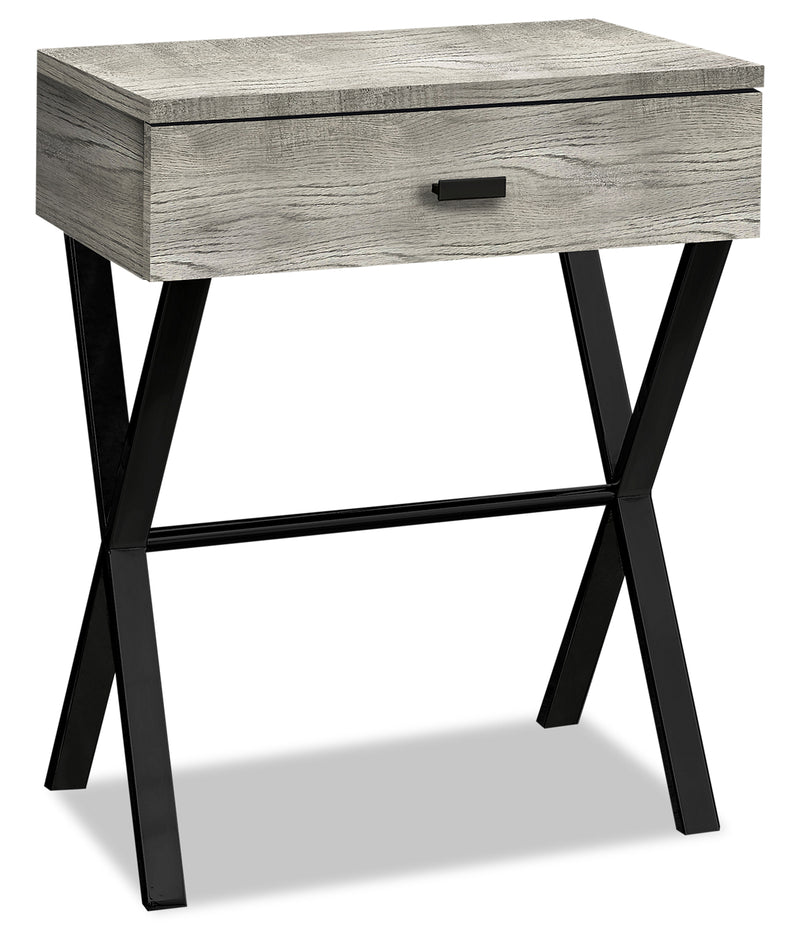 Harper Reclaimed Wood-Look Accent Table - Grey