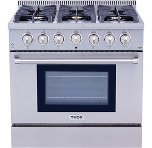 Thor Kitchen 5.2 Cu. Ft. Freestanding Gas Range - HRG3618U-SS