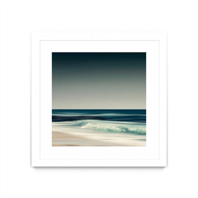 "Cristal Surf" Matted and Framed White 36x36 Wall Art