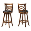 Swivel Dark Oak Bar Stool - Set of 2