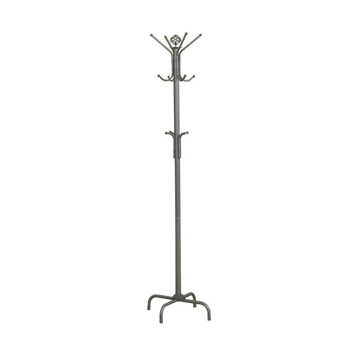 Silver Metal Coat Rack