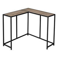 Dark Taupe Wood-look Black Console Table