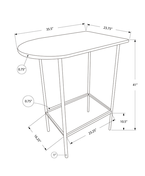 Grey Marble Charcoal Metal Home Bar