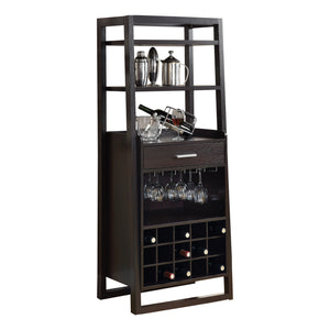 Espresso Ladder Style Home Bar