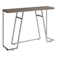 Dark Taupe Chrome Metal Accent Table