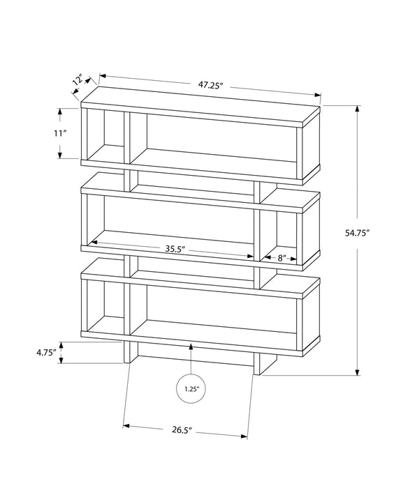 Dark Taupe Modern Style Bookcase